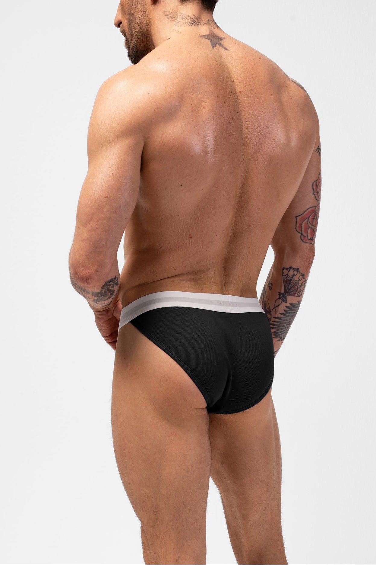 ORIGINAL RIBBED BRIEF - BLACK