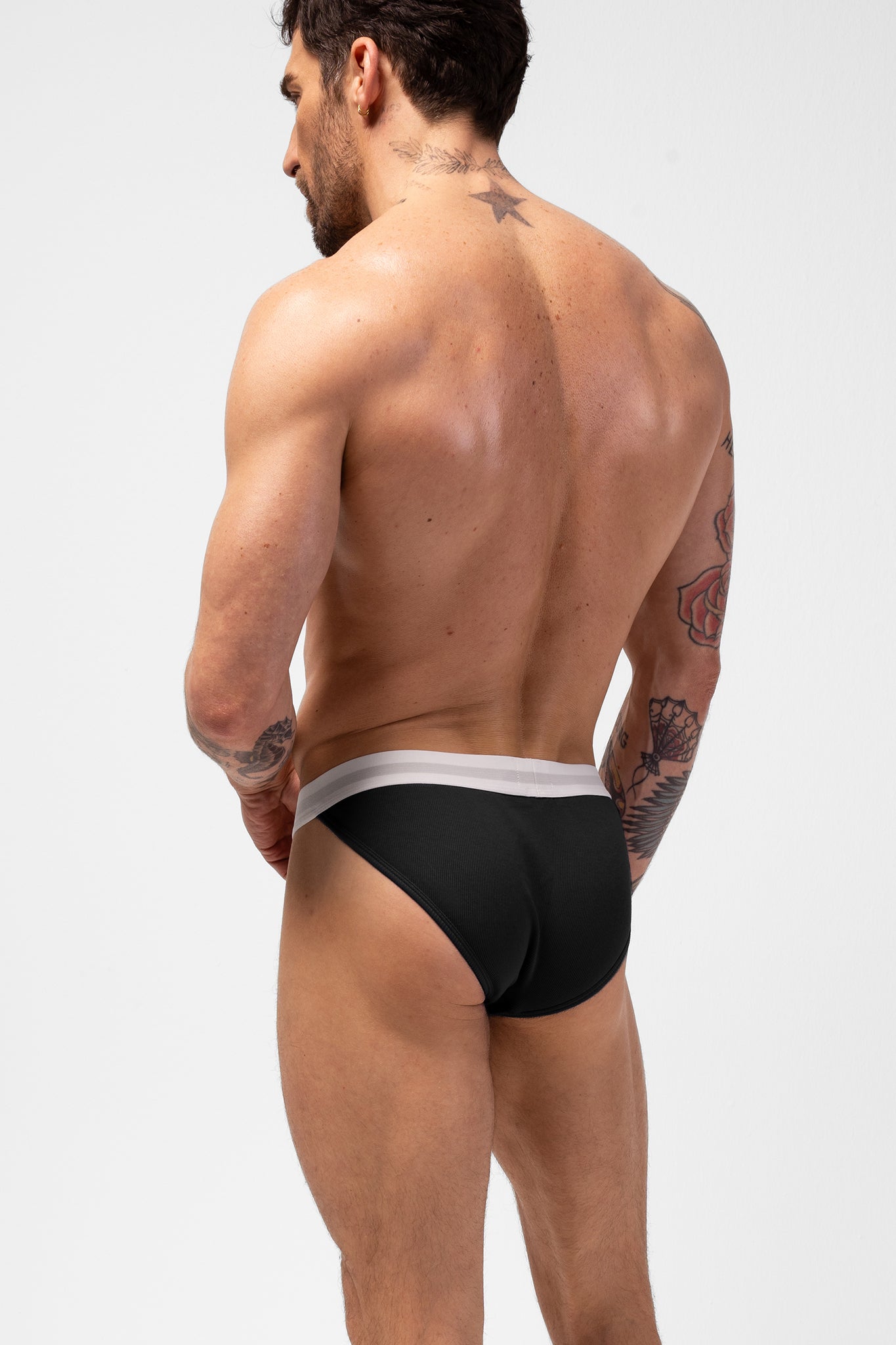 ORIGINAL RIBBED BRIEF - BLACK