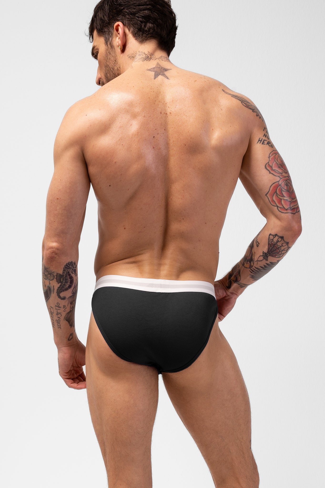 ORIGINAL RIBBED BRIEF - BLACK