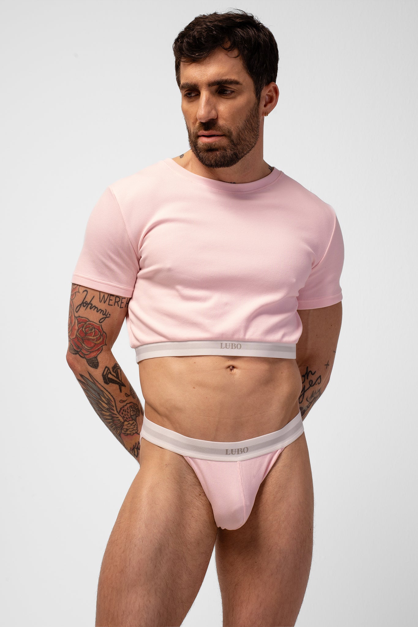 ORIGINAL GERIPPTES CROP-TOP - PINK