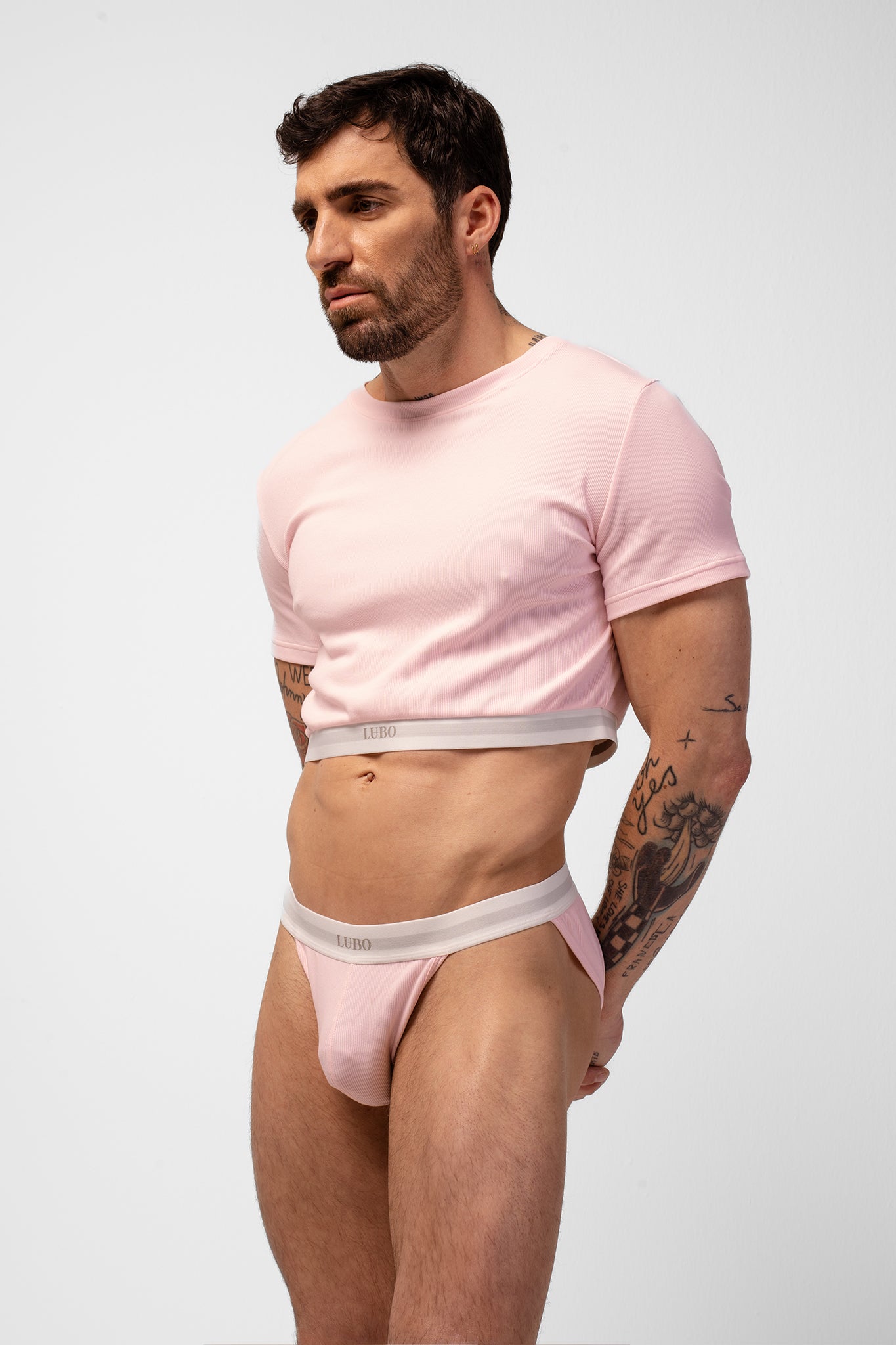 ORIGINAL GERIPPTES CROP-TOP - PINK