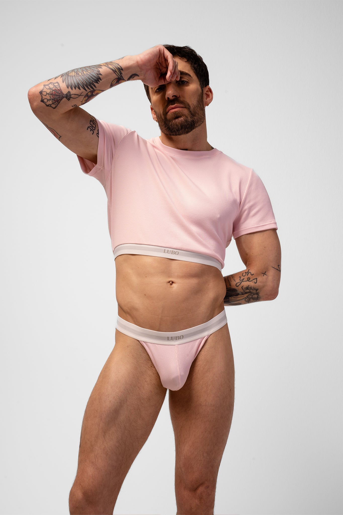 ORIGINAL GERIPPTES CROP-TOP - PINK