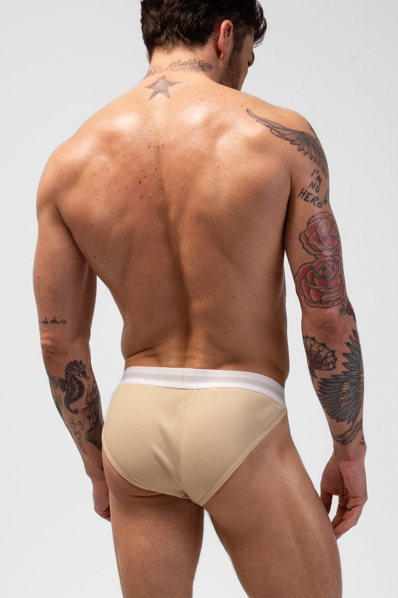 ORIGINAL RIBBED BRIEF - SAND