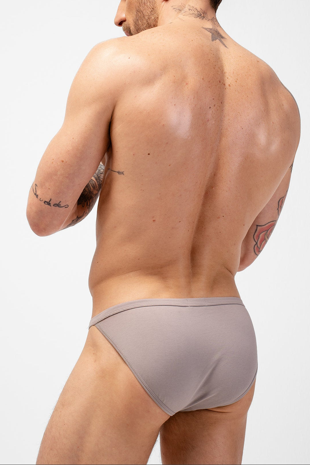 GREY STRAP BRIEF