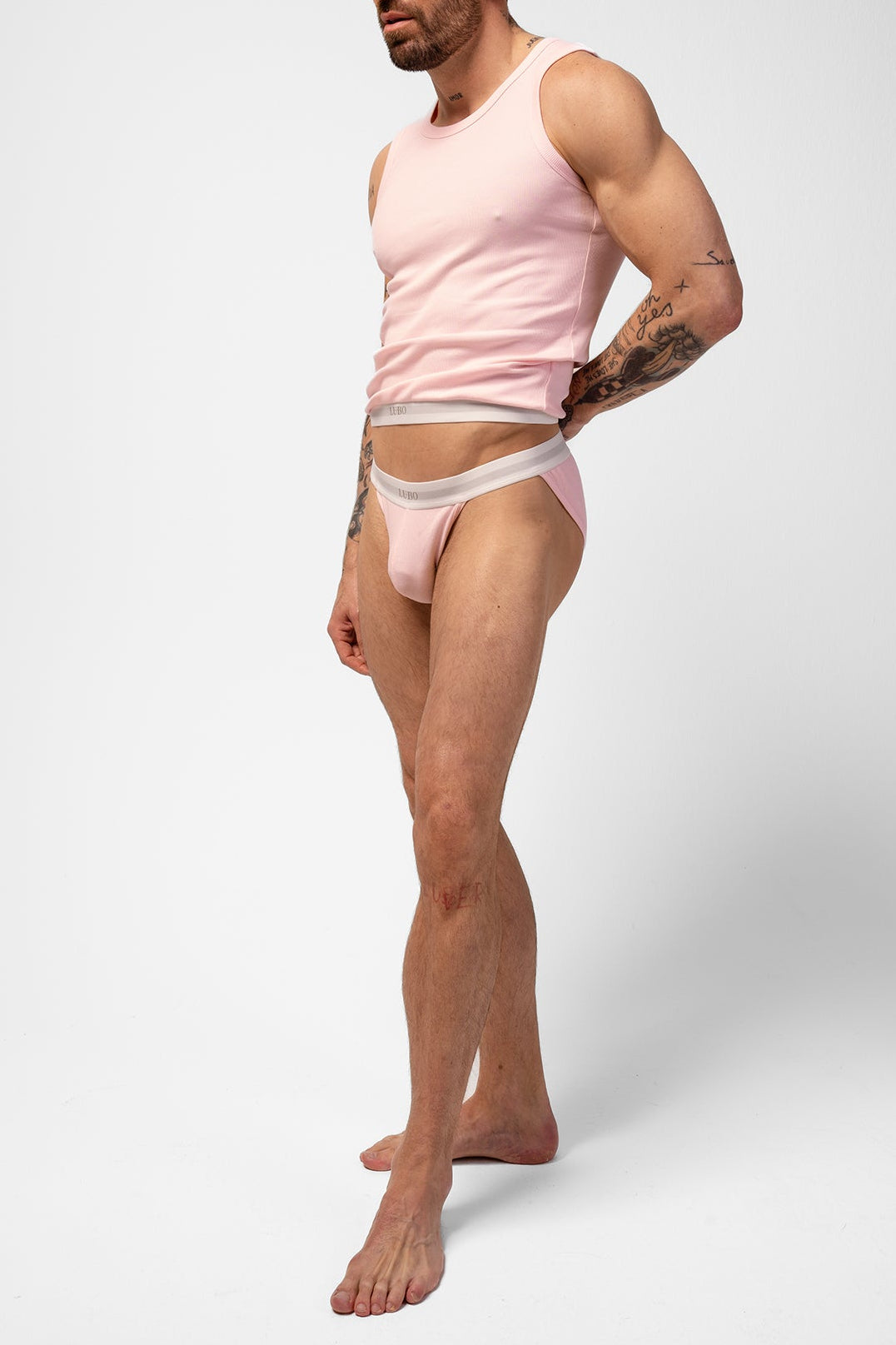 ORIGINAL GERIPPTES TANK-TOP - PINK
