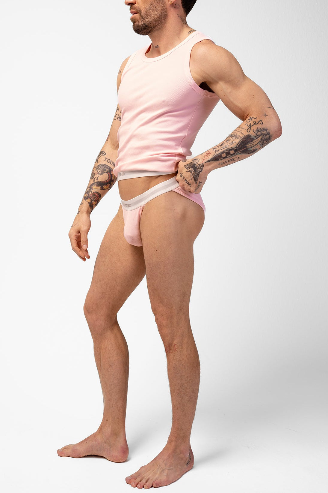 ORIGINAL GERIPPTES TANK-TOP - PINK