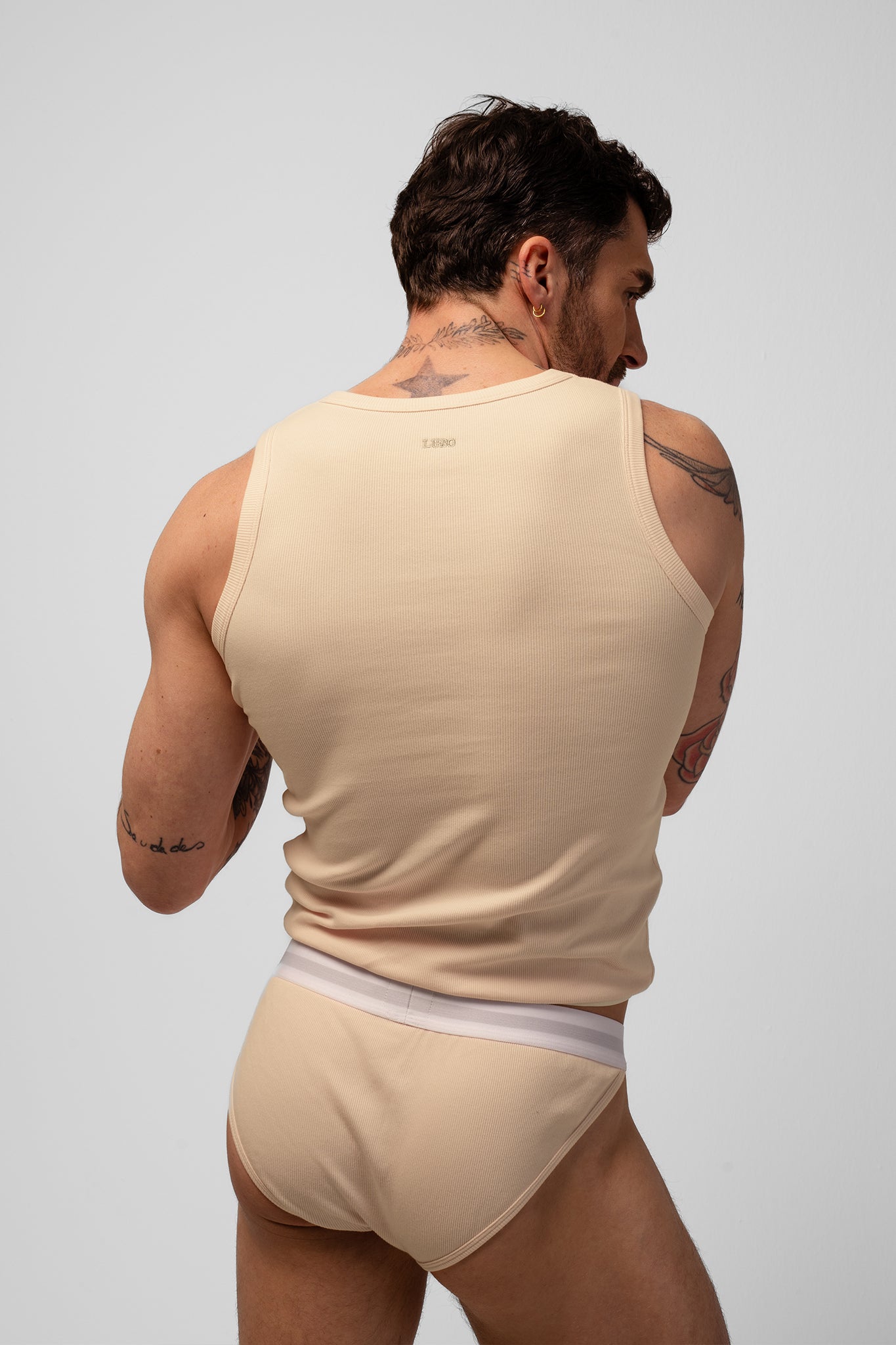 ORIGINAL GERIPPTES TANK-TOP - SAND